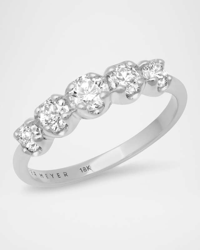 Small Graduated Diamond Ring, Size 6.5